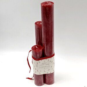DW Home Charming Farmhouse Sweet Candy Cane Candle Set Christmas Holiday Candles